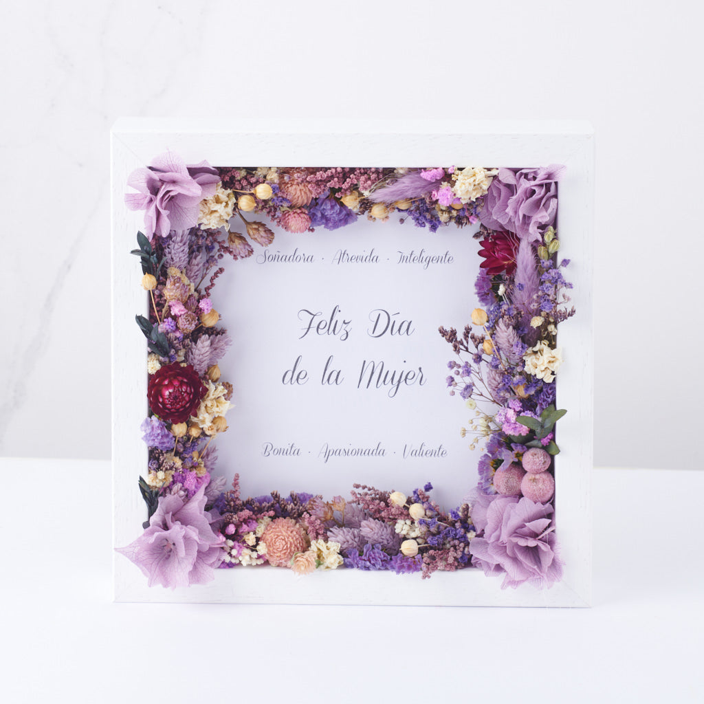 Cuadro con marco floral