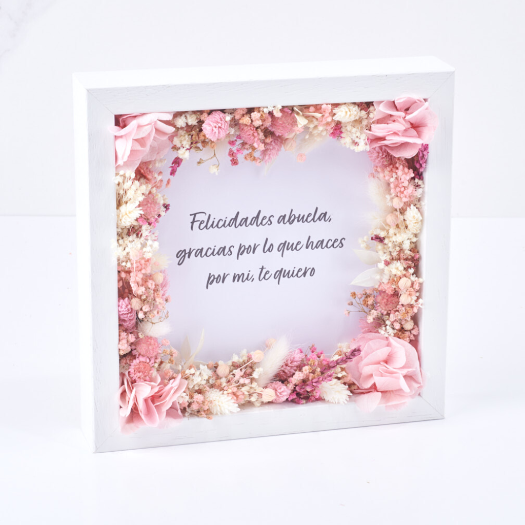 Cuadro con marco floral