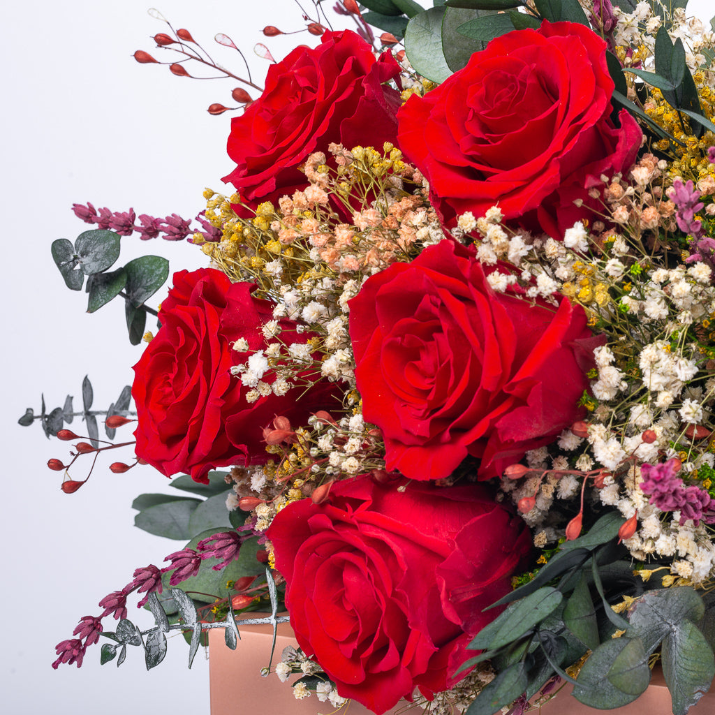 Bouquet de rosas preservadas