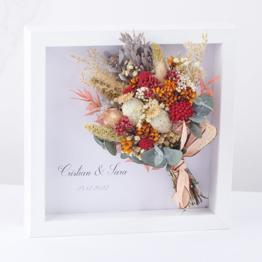 cuadro personalizadp con ramo de flores Boho Chic