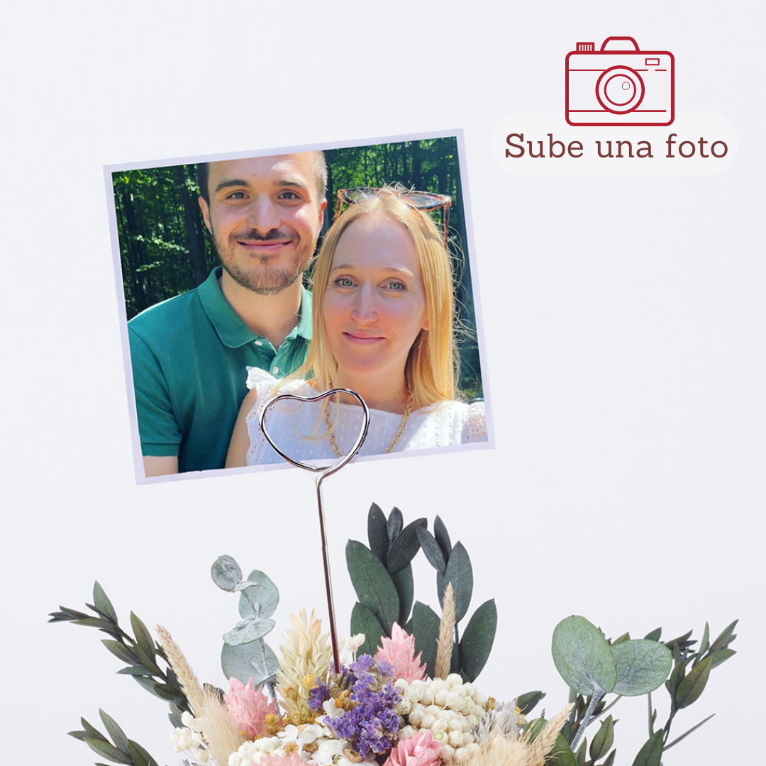 añade una foto a tu taza de flores