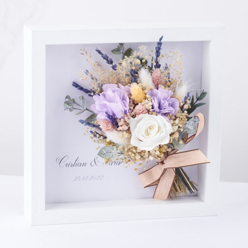 cuadro con flores preservadas Mandala