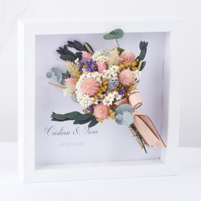 cuadro con flores preservadas sweet harvest