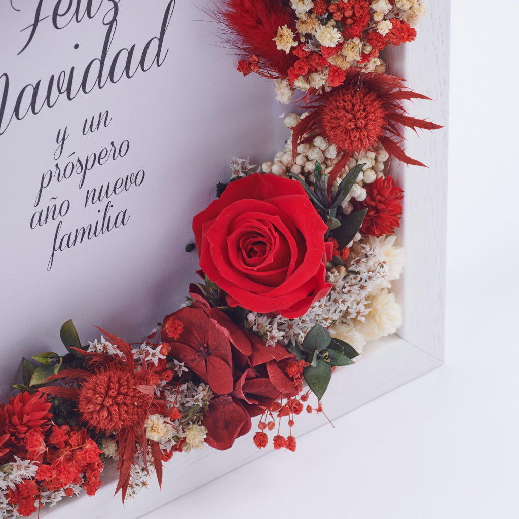 cuadro personalizable de flores preservadas
