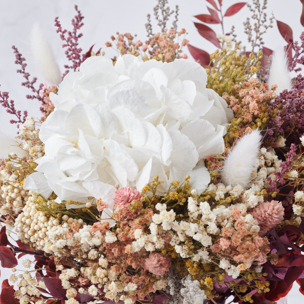 detalle de tribeca sunset ramo de flores preservadas