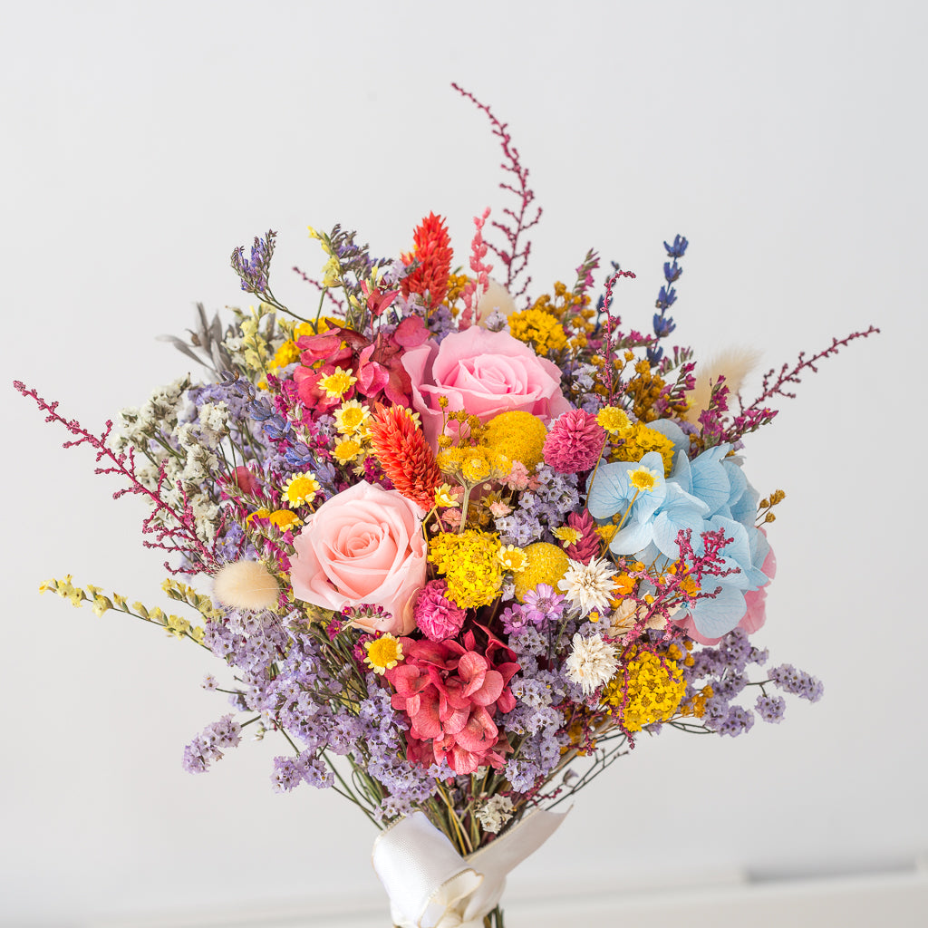 detalle de ramo colorido