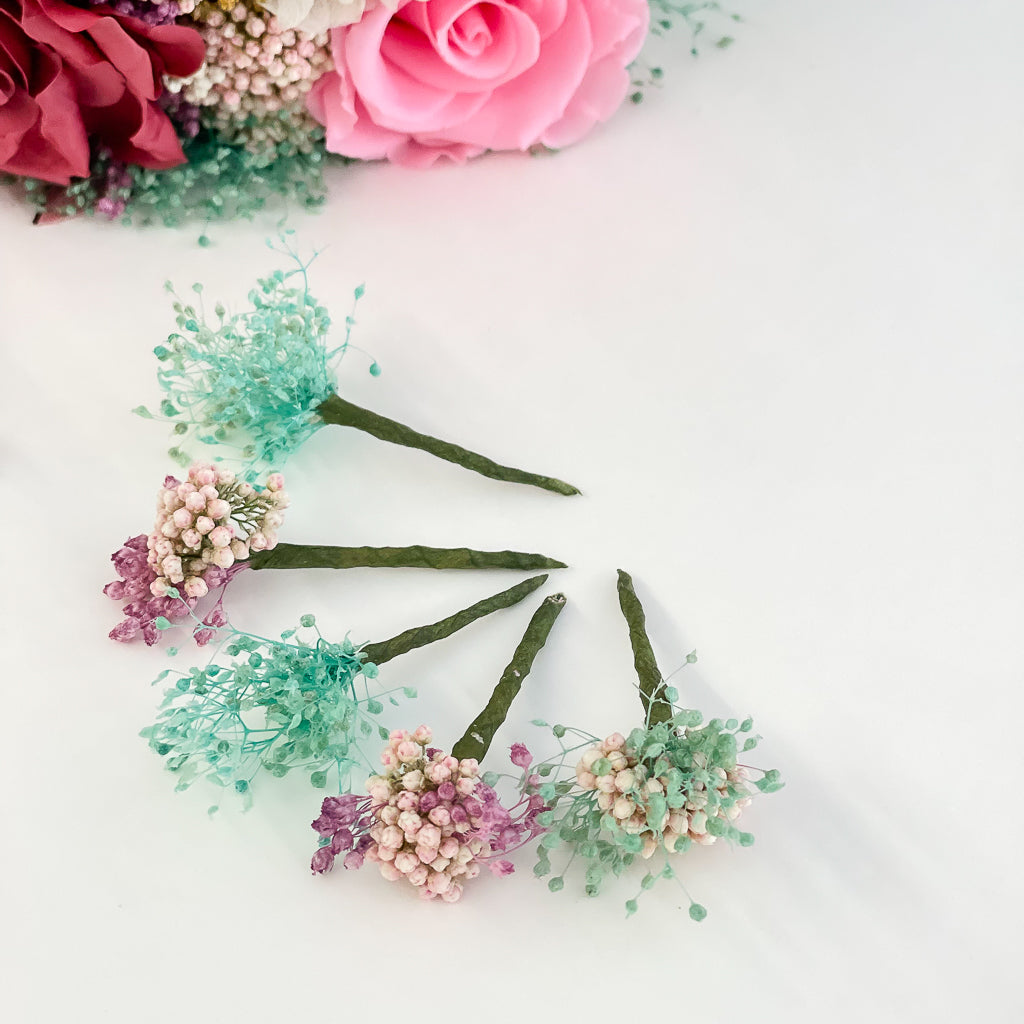 packs de horquillas de flores alambradas