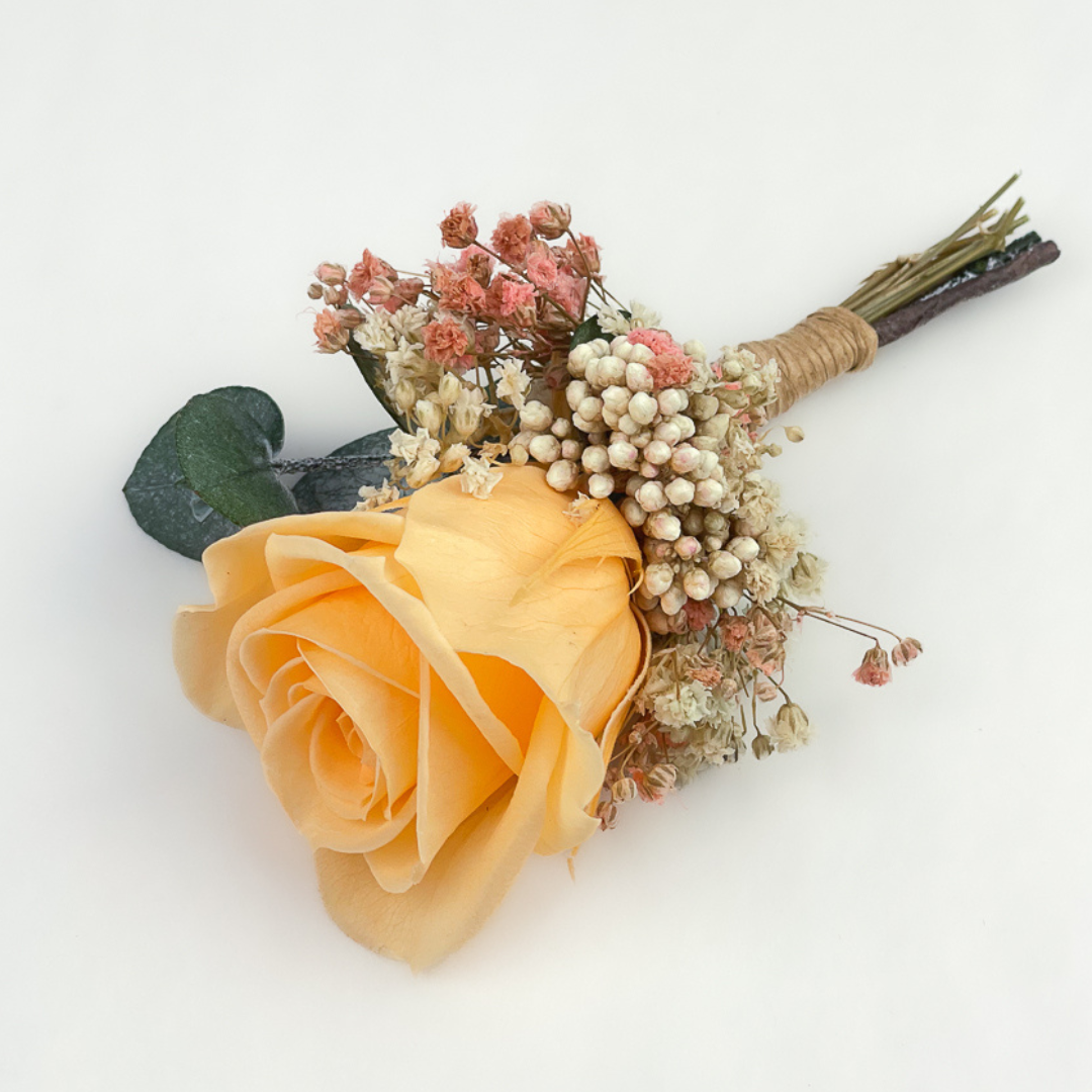 prendido con rosa peach