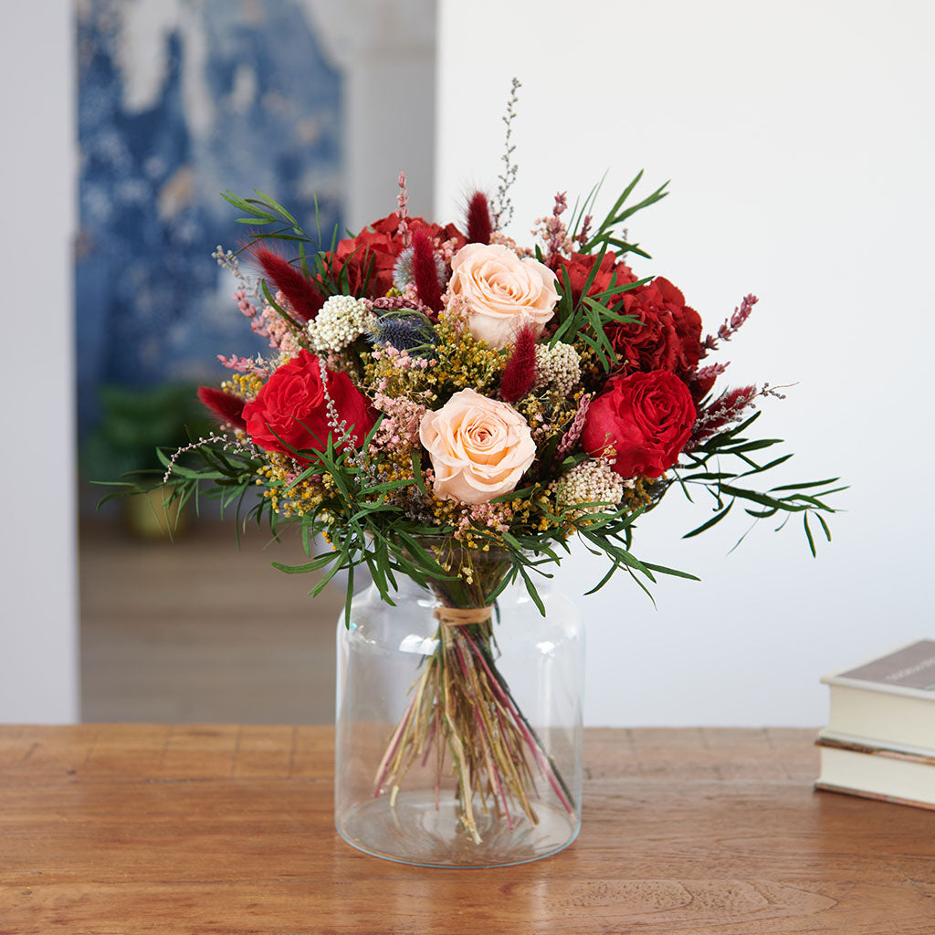 ramo Poeme Rose con rosas preservadas