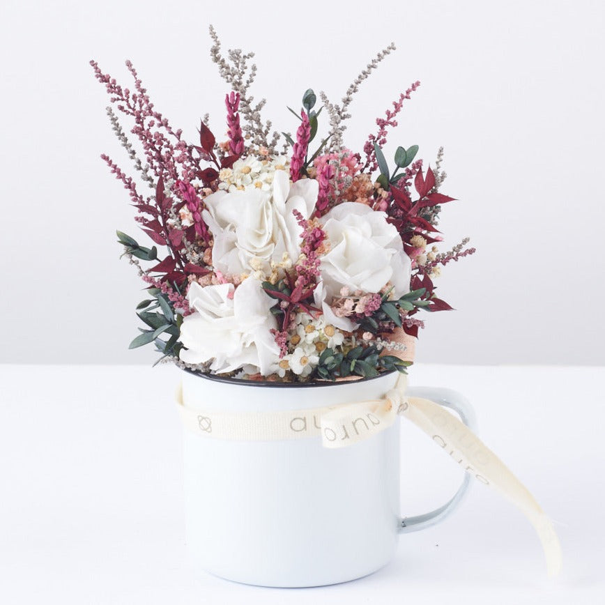taza de flores preservadas Lady Forest