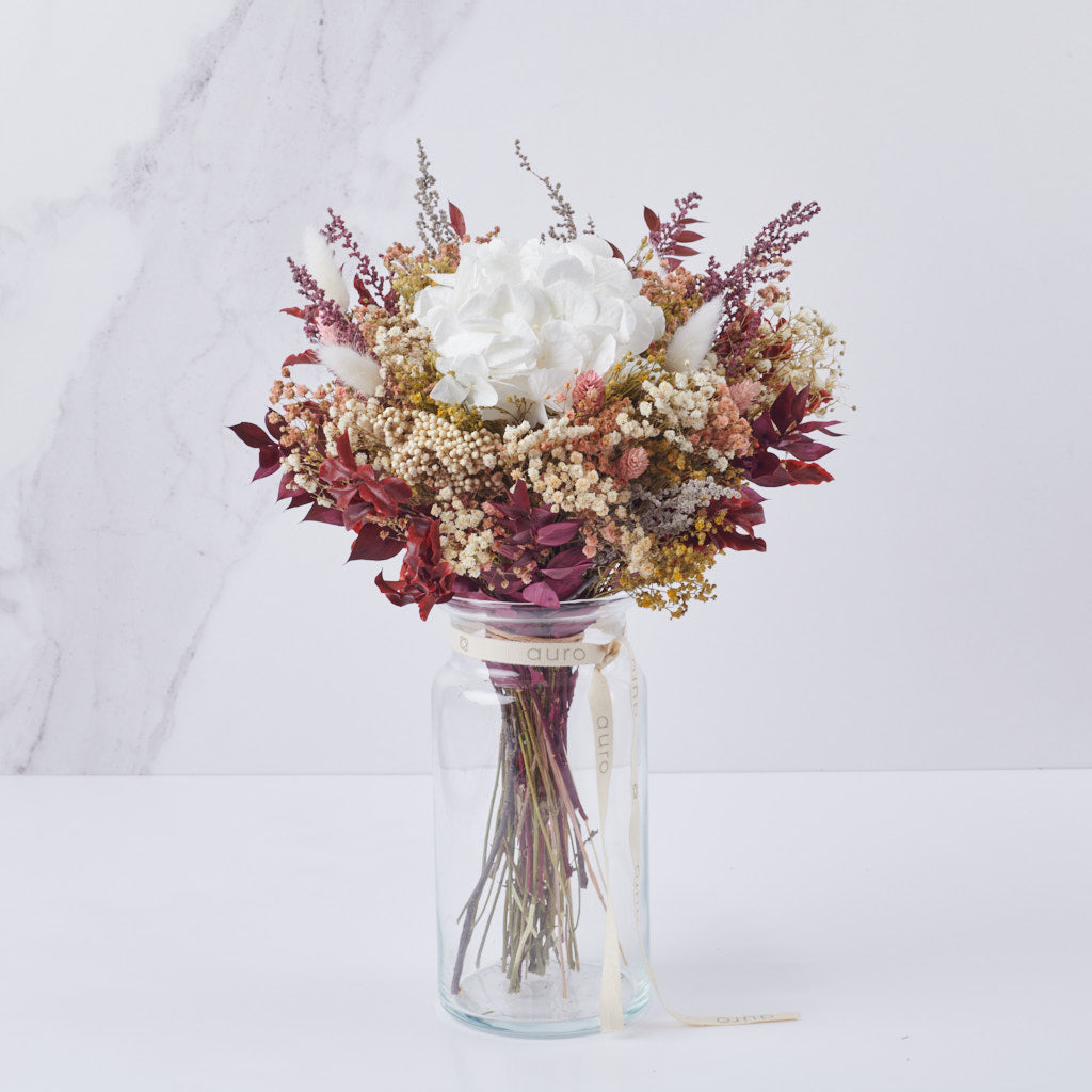 ramo de hortensia preservada Trubeca sunset