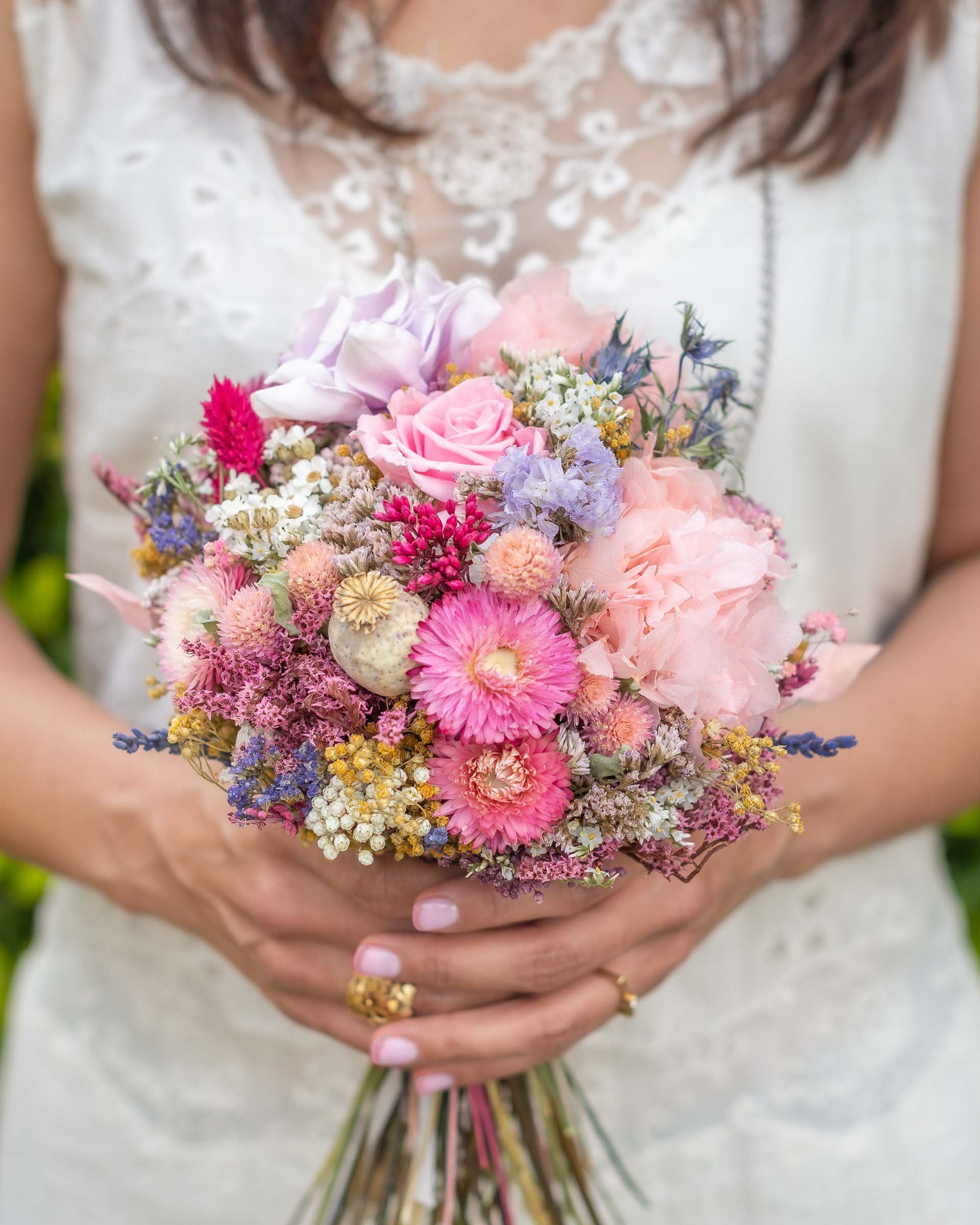 Ramo de novia de flores preservadas Bouquet Aline