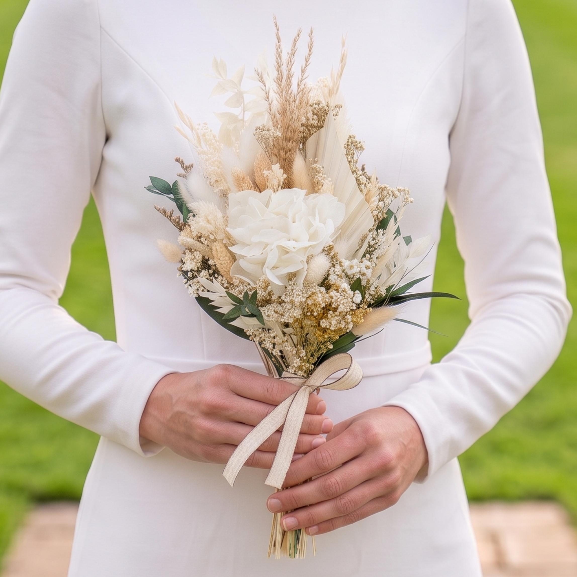 de novia de flores preservadas con hortensia 1