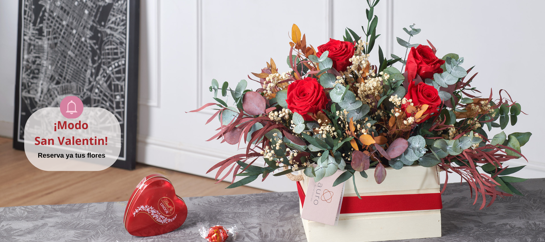 Flores y rosas eternas para San Valentín