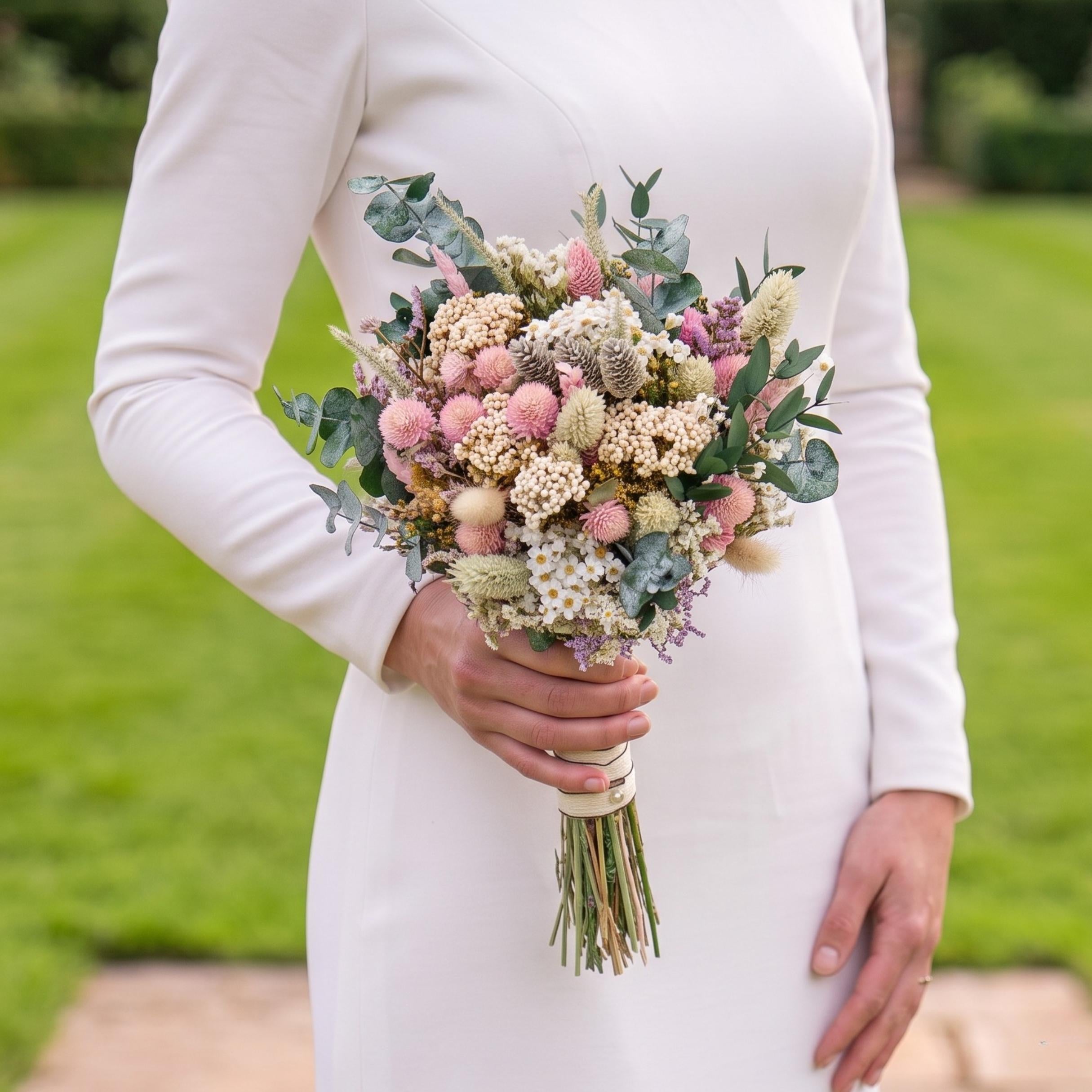 ramo de novia de flores silvestres preservadas Floral Harvest