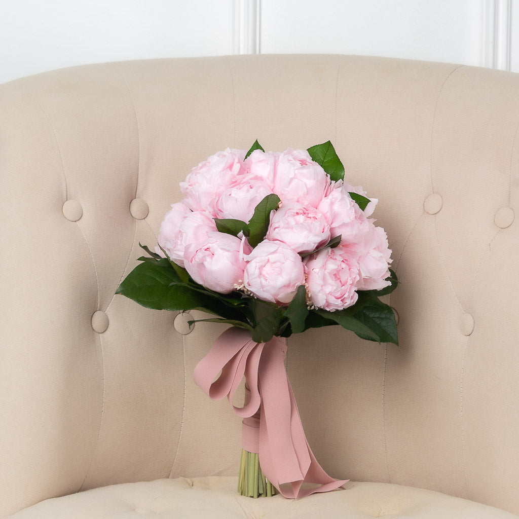 ramo de novia eterno de peonias y flores preservadas