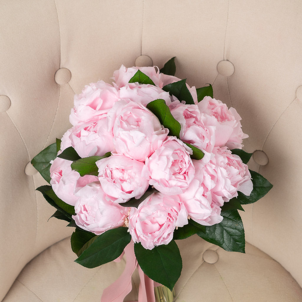 ramo de novia eterno de peonias y flores preservadas
