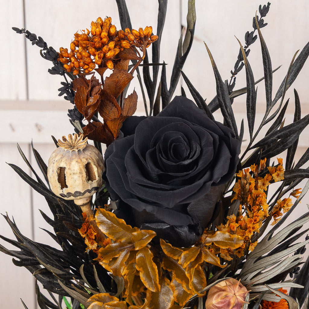 Cúpula con rosa de Halloween