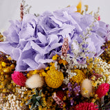 Ramo de flores preservadas Petit Violette. Detalle