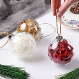 adornos navidad con flores preservadas