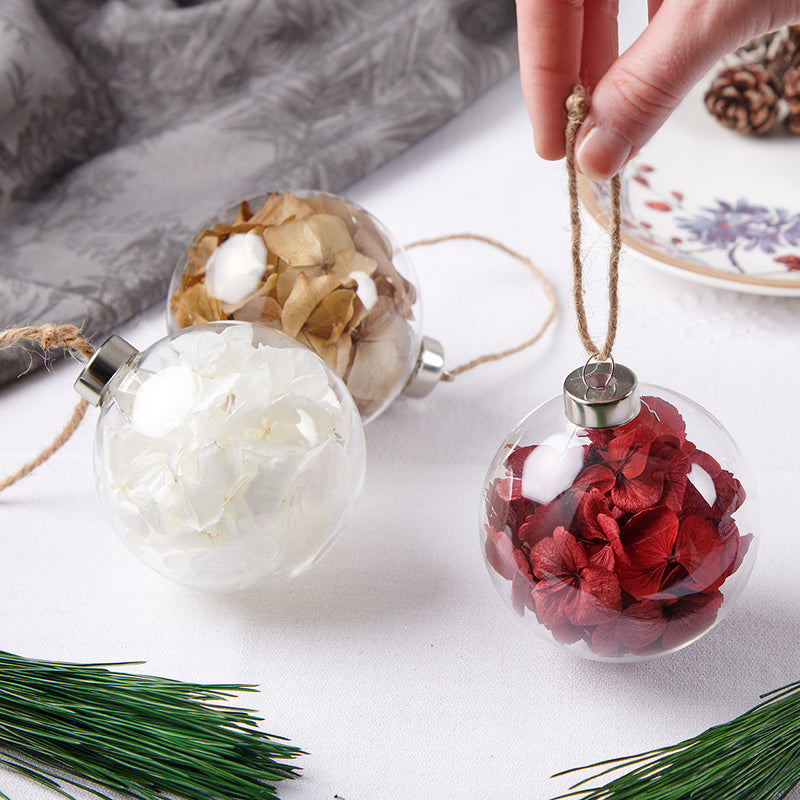 adornos navidad con flores preservadas