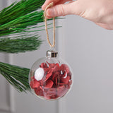 adorno de bolas de navidad con hortensias 