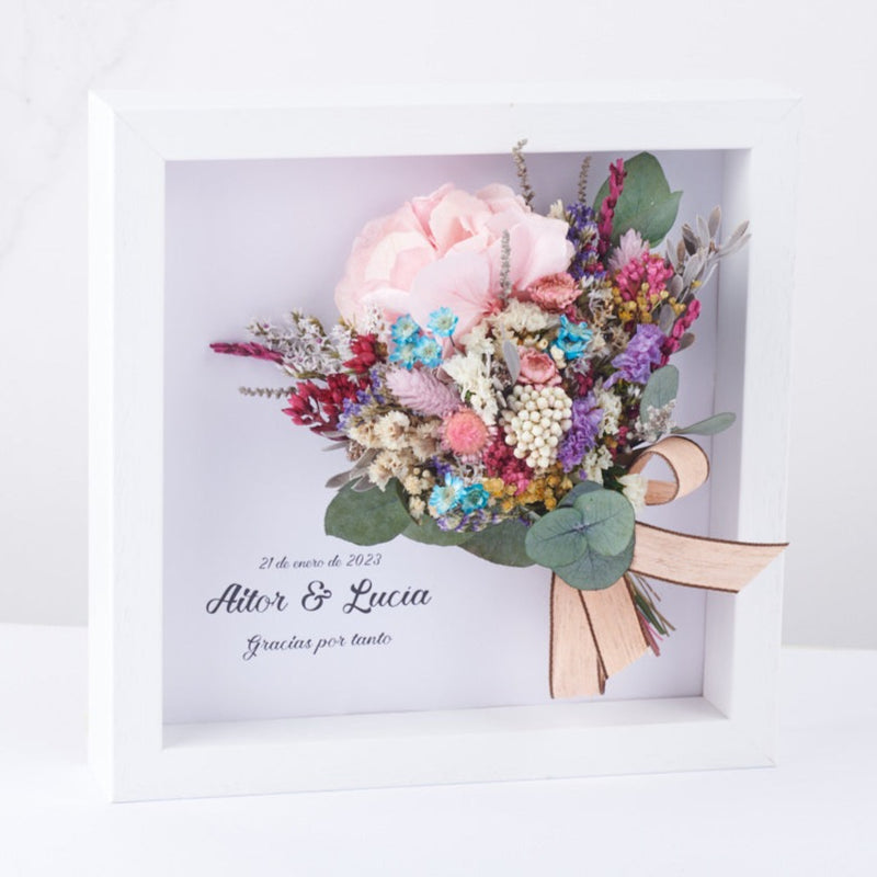 cuadro personalizadp con ramo de flores Coachella