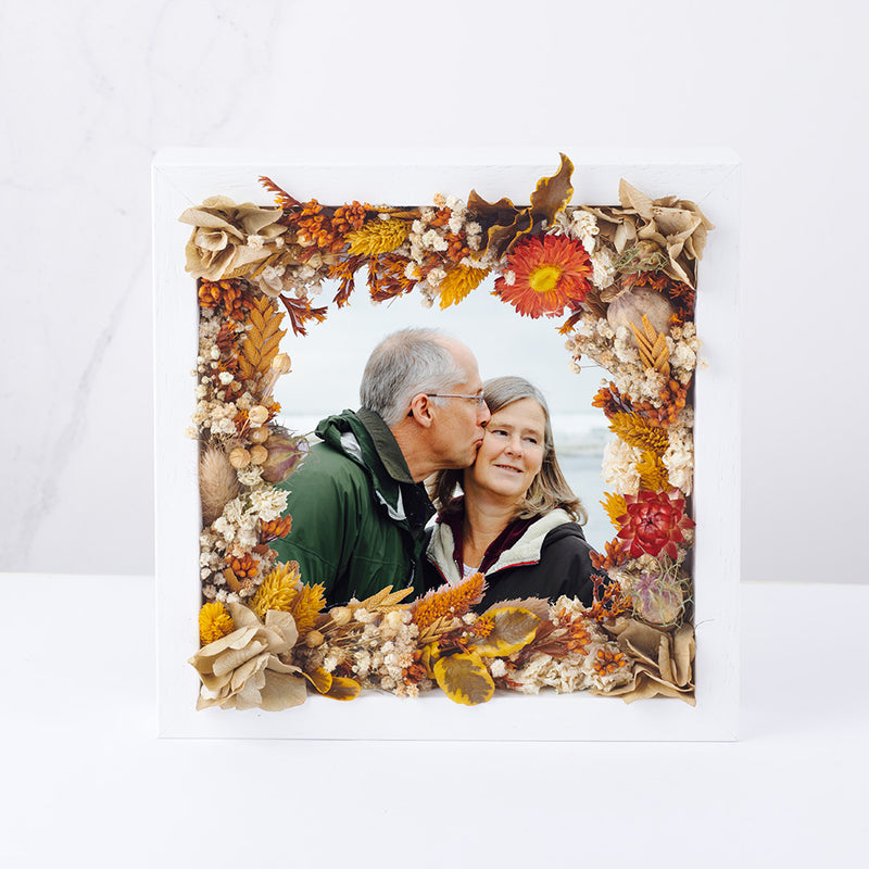 marco floral personalizable con foto