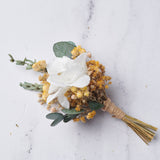 prendido de flores preservadas Blanc Lumiere
