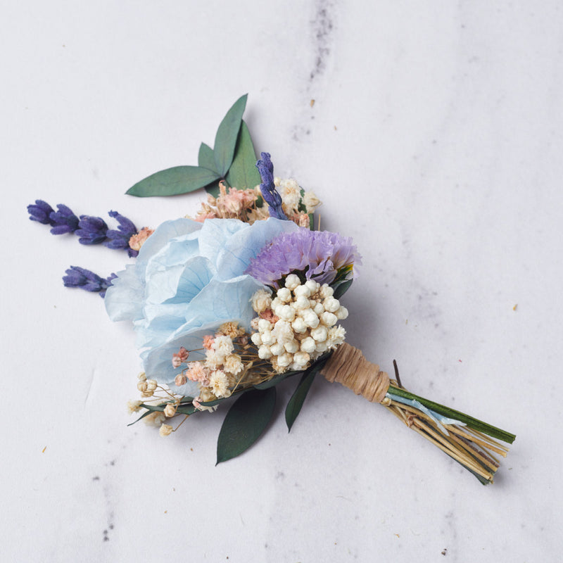 prendido de flores preservadas Oceanne Bleu