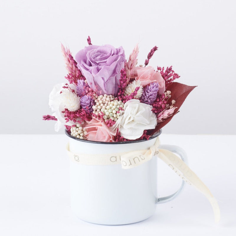 taza de flores preservadas bouquet Taipa