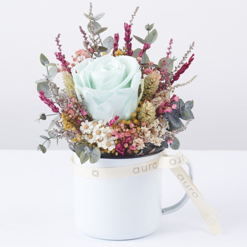 taza de flores preservadas Floral Mint